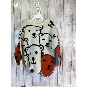 Toddler Girls 2-3Y (56 cm) M Soft Cartoon Knitted Winter Sweater Coat